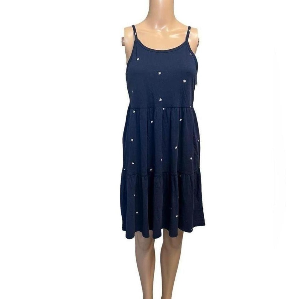 Melrose &‎ Market blue white polka dot dress size 14-16